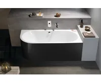 POLYSAN VIVA R MONOLITH asymetrická vana 170x75x60cm, bílá/černá (5)