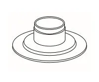 ALMEVA LIK střešní průchodka rovná - 80/125 černá