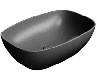 GSI NUBES keramické umyvadlo na desku 50x35cm, černá mat GSI NUBES keramické umyvadlo na desku 50x35cm, černá mat