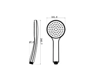 SAPHO Ruční sprcha, průměr 102mm, ABS/chrom (3)