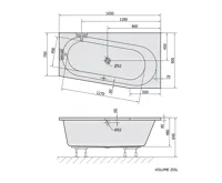 POLYSAN ASTRA WR asymetrická vana 165x90x48cm, bílá (4)