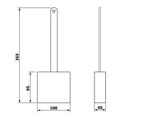 AQUALINE WC silikonová štětka závěsná/na postavení, bílá (11)