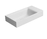 GSI NUBES keramické umývátko 50x25cm, bez otvoru, pravé/levé, bílá mat GSI NUBES keramické umývátko 50x25cm, bez otvoru, pravé/levé, bílá mat