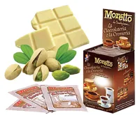 Horká čokoláda Moretto - Bílá s pistácií 30g (1)