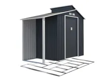 Zahradní domek HERA Z-A 3,78 m2 antracit + podlahová konstrukce HERA Z-A IWH-10230008