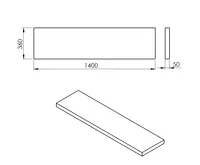 SAPHO AVICE deska pod umyvadlo 140x36cm, tl.5cm, dub Rover (2)