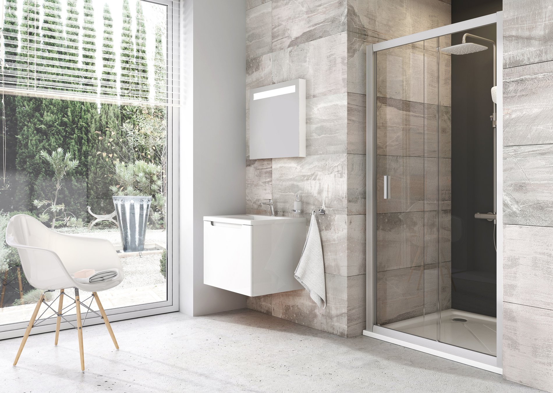 Ravak sprchové dveře blix bldp2-110 satin+transparent