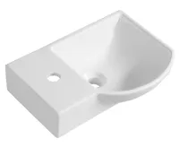 SAPHO LITOS keramické umývátko rohové, 45x32cm, baterie vlevo, bílá SAPHO LITOS keramické umývátko rohové, 45x32cm, baterie vlevo, bílá