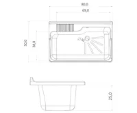 AQUALINE Plastová výlevka se skříňkou 80x50 cm, včetně sifonu (6)