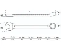BGS Klíč očkoplochý 19/32", DIN 3113 (1)