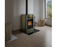 HS Flamingo Krbová kamna AQUAFLAM VARIO ® LEND 11kW olivová (teplovzdušná verze) (3)