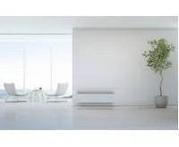 Elsymco NOEMI nástěnné otopné těleso 148 cm, kámen s dubovou mřížkou (4)