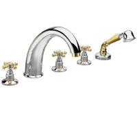 SAPHO ANTEA pětiprvková baterie na okraj vany, chrom/zlato SAPHO ANTEA pětiprvková baterie na okraj vany, chrom/zlato