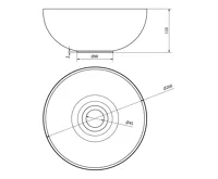 SAPHO MINOR umývátko na desku, litý mramor, Ø 26cm, bílá (12)