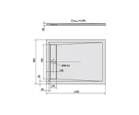 POLYSAN VARESA sprchová vanička z litého mramoru se záklopem, obdélník 110x90cm, bílá (12)