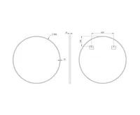 SAPHO AROWANA kulaté zrcadlo v rámu ø 90cm, černá mat (7)