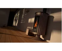 HS Flamingo Krbová kamna MASTERFLAMME ® Medie II, hnědá - sametová (24)