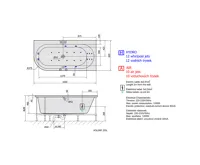 POLYSAN ASTRA R HYDRO-AIR hydromasážní vana, 165x80x48cm, bílá (8)
