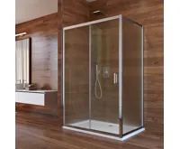 LIMA Sprchový kout, obdélník, 120x80 cm, chrom ALU, sklo Point (5)