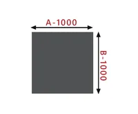HS Flamingo Sklo pod kamna - Čtverec 1000x1000 mm / 8 mm (1)