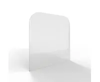 HS Flamingo Sklo pod kamna - Oblouk 1000x1000 mm / 2xR200 / 6 mm (1)
