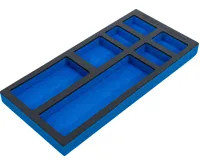 BGS Pěnová vložka (modul) do dílenského vozíku 1/3, prázdná, 7 přihrádky , 408 x 189 x 32 mm (1)