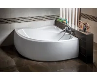 AQUALINE DYJE rohová vana 150x150x42cm, bílá (4)