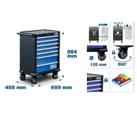 BGS Dílenský vozík, 7 zásuvek, se 263 nástroji (1)