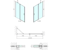 POLYSAN ZOOM BLACK sprchové dveře 1300mm, čiré sklo (10)