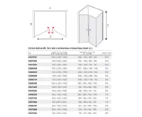 LIMA Sprchový kout, obdélník, 80x90x190 cm, chrom ALU, sklo Čiré (3)