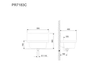 Umyvadlo Compact plastové, s příslušenstvím, bílé, vysoce odolné (1)