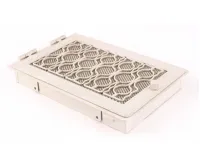 HS Flamingo Krbová mřížka STYLOVÁ 21x32 cm, bílá - antik s žaluzií