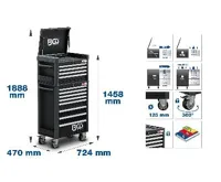 BGS Vozík montážní pojízdný s vybavením 243 dílů (1)