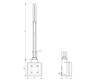 SAPHO KTX topná tyč s termostatem, 400 W, černá mat (5)