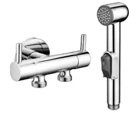 SAPHO Dvojventil s bidetovou sprchou s napojením WC nádrže, chrom (4)