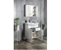 AQUALINE ZOJA umyvadlová skříňka 61,5x74x32cm, 2x dvířka, 1x zásuvka, bílá (4)