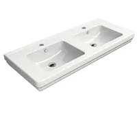 GSI CLASSIC keramické dvojumyvadlo 125x54 cm, bílá ExtraGlaze