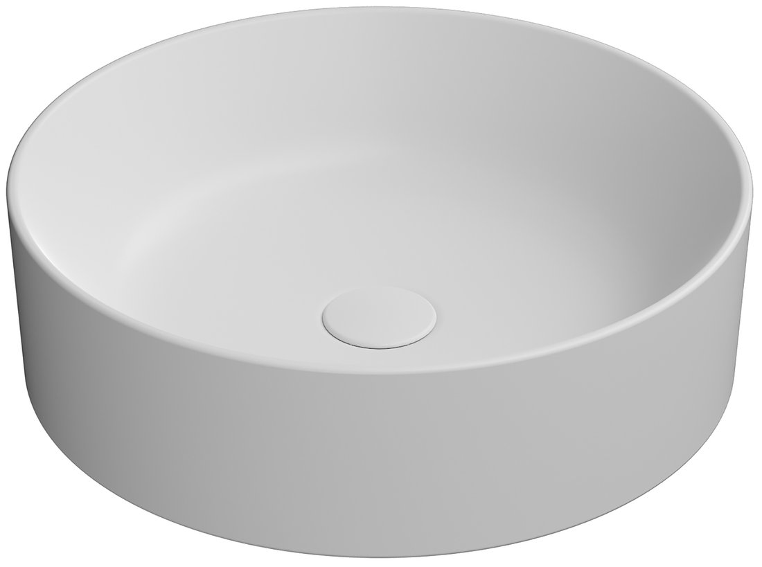 Gsi kube x keramické umyvadlo na desku, průměr 45cm, bílá mat