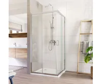 LIMA Sprchový kout, čtverec, 100x100x190 cm, chrom ALU, sklo Čiré LIMA Sprchový kout, čtverec, 100x100x190 cm, chrom ALU, sklo Čiré