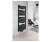 AQUALINE TONDI otopné těleso rovné 450x1330 mm, středové připojení, černá mat (1)