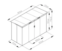 Zahradní domek ZEUS 2B 3,16 m2 antracit IWH-10230006 (1)