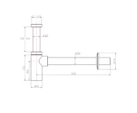 AQUALINE Umyvadlový sifon 5/4", odpad 32mm kulatý, chrom (5)
