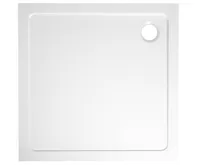 AQUALINE TECMI sprchová vanička z litého mramoru, čtverec 90x90cm, bílá