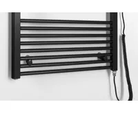 AQUALINE DIRECT-E elektrické otopné těleso rovné 600x1680 mm, 800 W, černá (3)