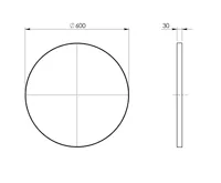 GEDY Kulaté zrcadlo v plastovém rámu ø 60cm, bílá (4)