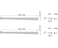 ALCAPLAST Nerezová lišta pro spádovanou podlahu, levá, výška límce 12 mm APZ901M/1000 (1)