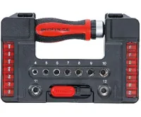 BGS Bity a hlavice nástrčné 1/4" s ráčnovým šroubovákem,sada 38 dílů (4)