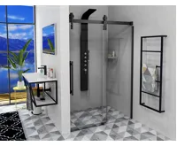 GELCO VOLCANO BLACK sprchové dveře 1300 mm, čiré sklo