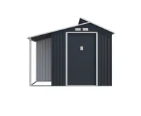 Zahradní domek HERA Z-A s přístřeškem 3,78 m2 antracit IWH-10230008