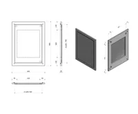 SAPHO NIROX zrcadlo v rámu 60x80cm, antracit matný (2)